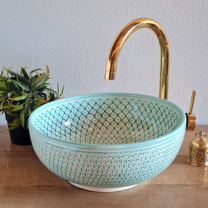 Handmade Moroccan Ceramic Sink #195