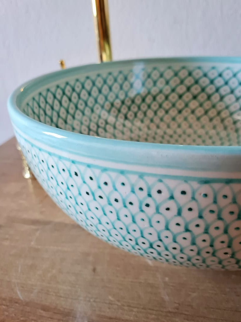 Handmade Moroccan Ceramic Sink #195