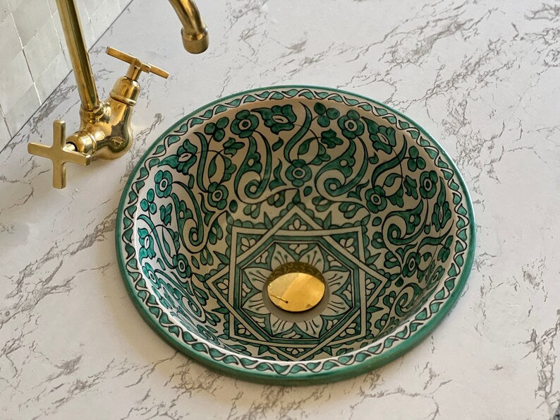 Handmade Moroccan Ceramic Sink #50