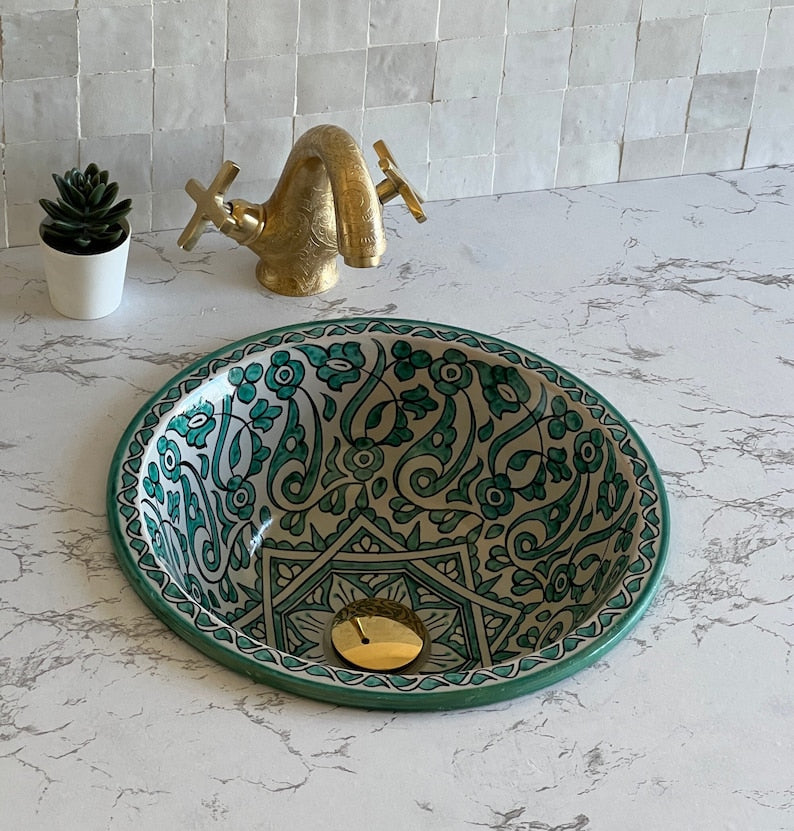 Handmade Moroccan Ceramic Sink #50