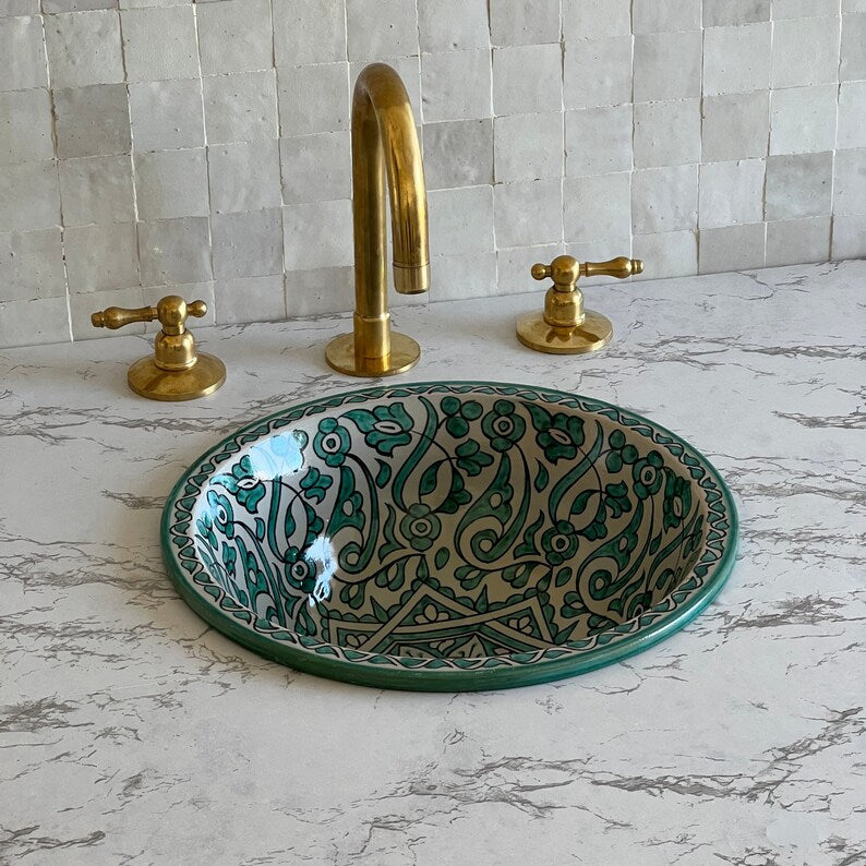 Handmade Moroccan Ceramic Sink #50