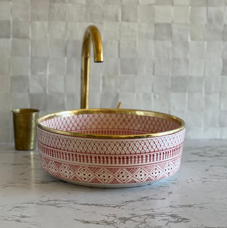  Handmade Moroccan Ceramic Sink #125