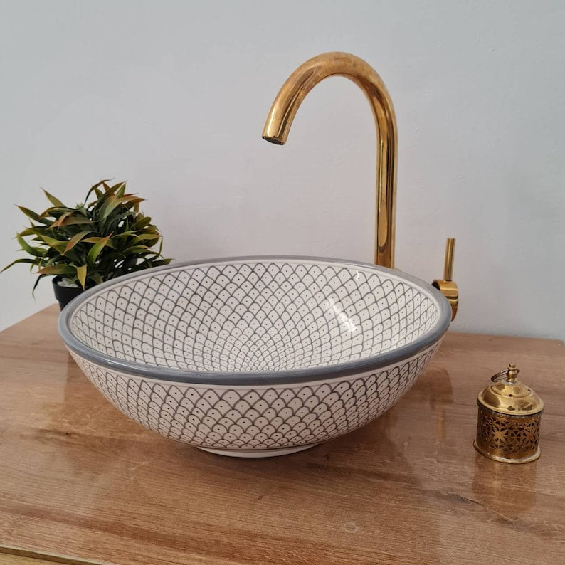 Handmade Moroccan Ceramic Sink #41