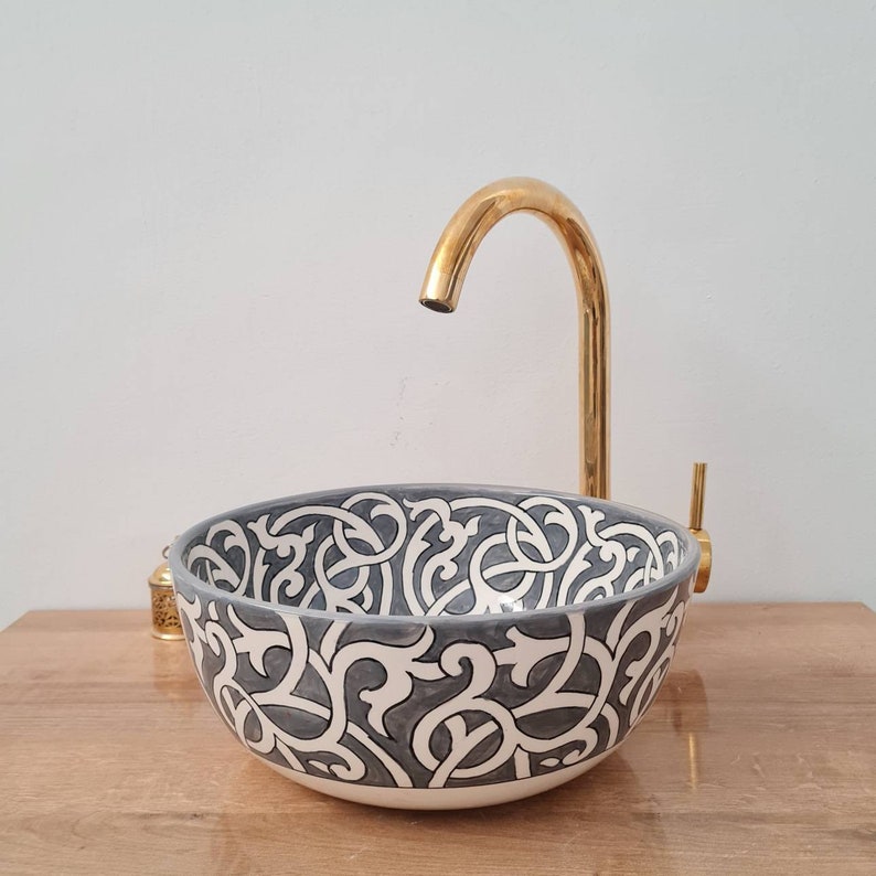 Handmade Moroccan Ceramic Sink #100