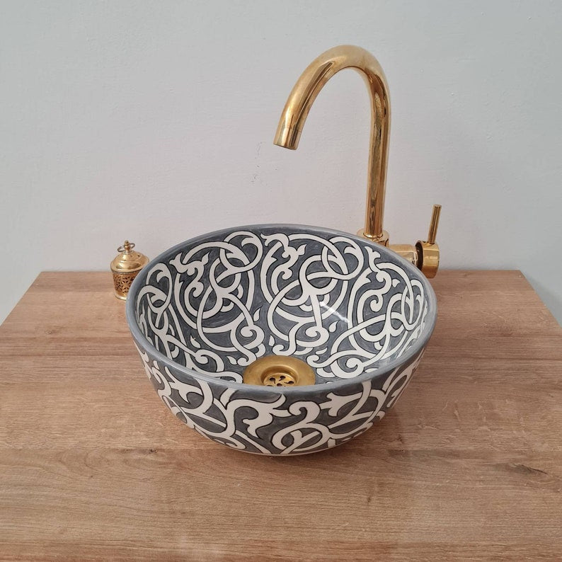 Handmade Moroccan Ceramic Sink #100