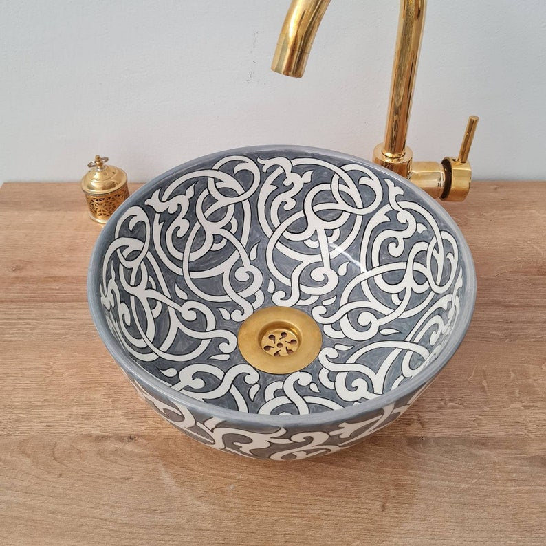 Handmade Moroccan Ceramic Sink #100