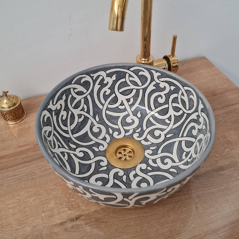 Handmade Moroccan Ceramic Sink #100