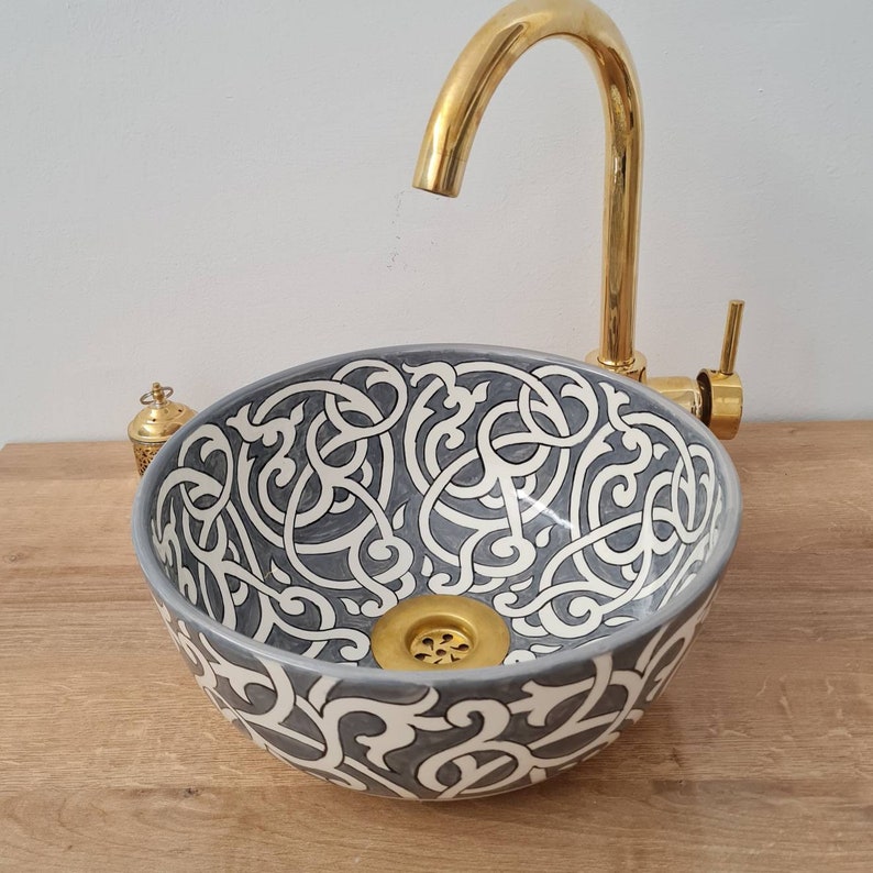 Handmade Moroccan Ceramic Sink #100