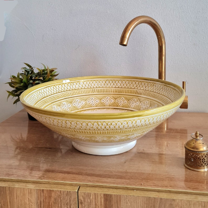 Handmade Moroccan Ceramic Sink #102 