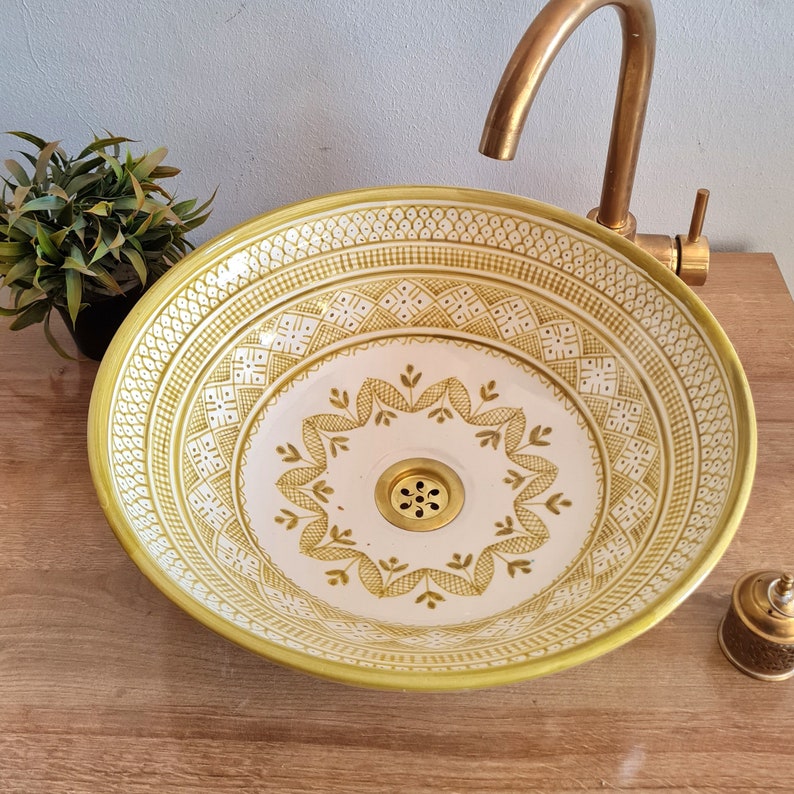 Handmade Moroccan Ceramic Sink #102 