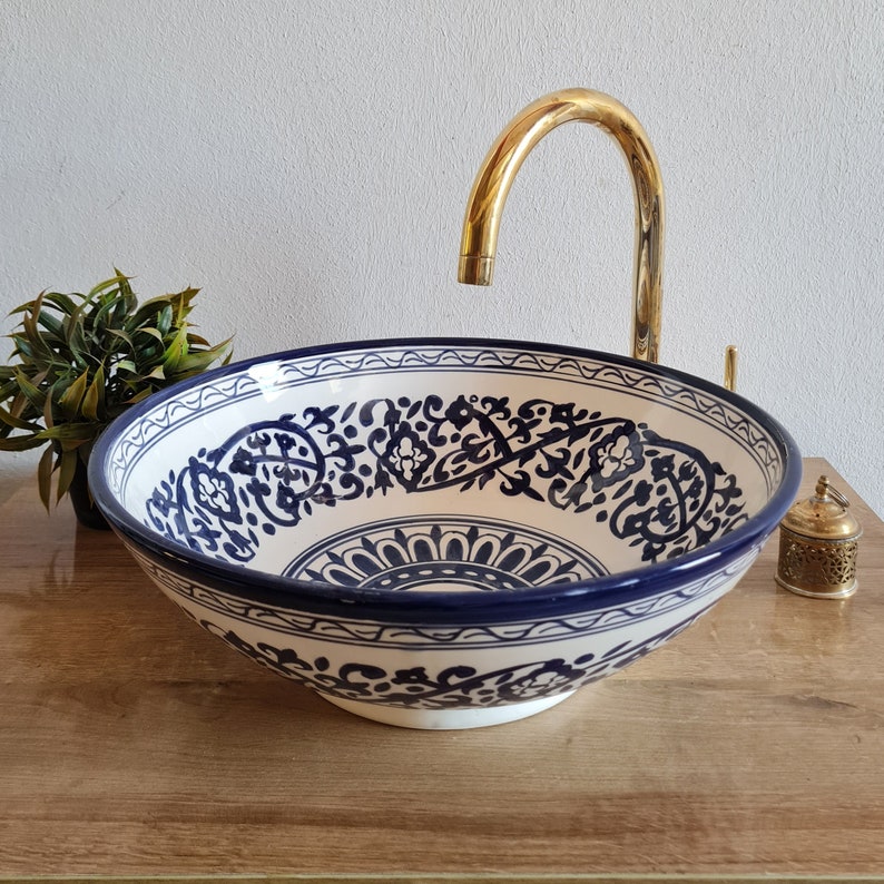 Handmade Moroccan Ceramic Sink #94