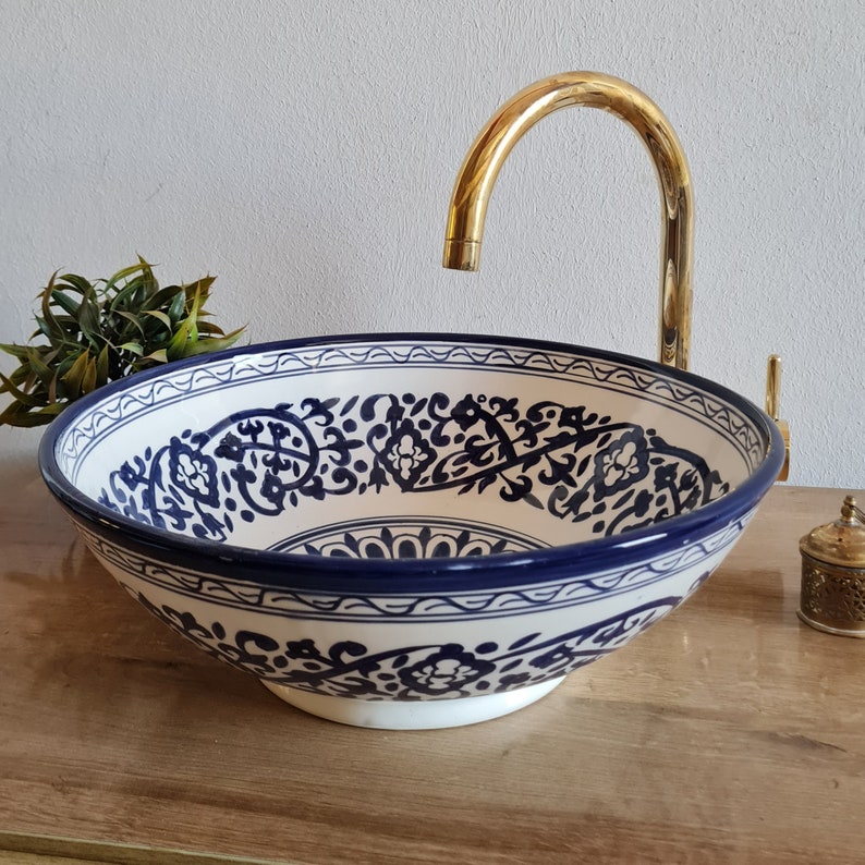 Handmade Moroccan Ceramic Sink #94