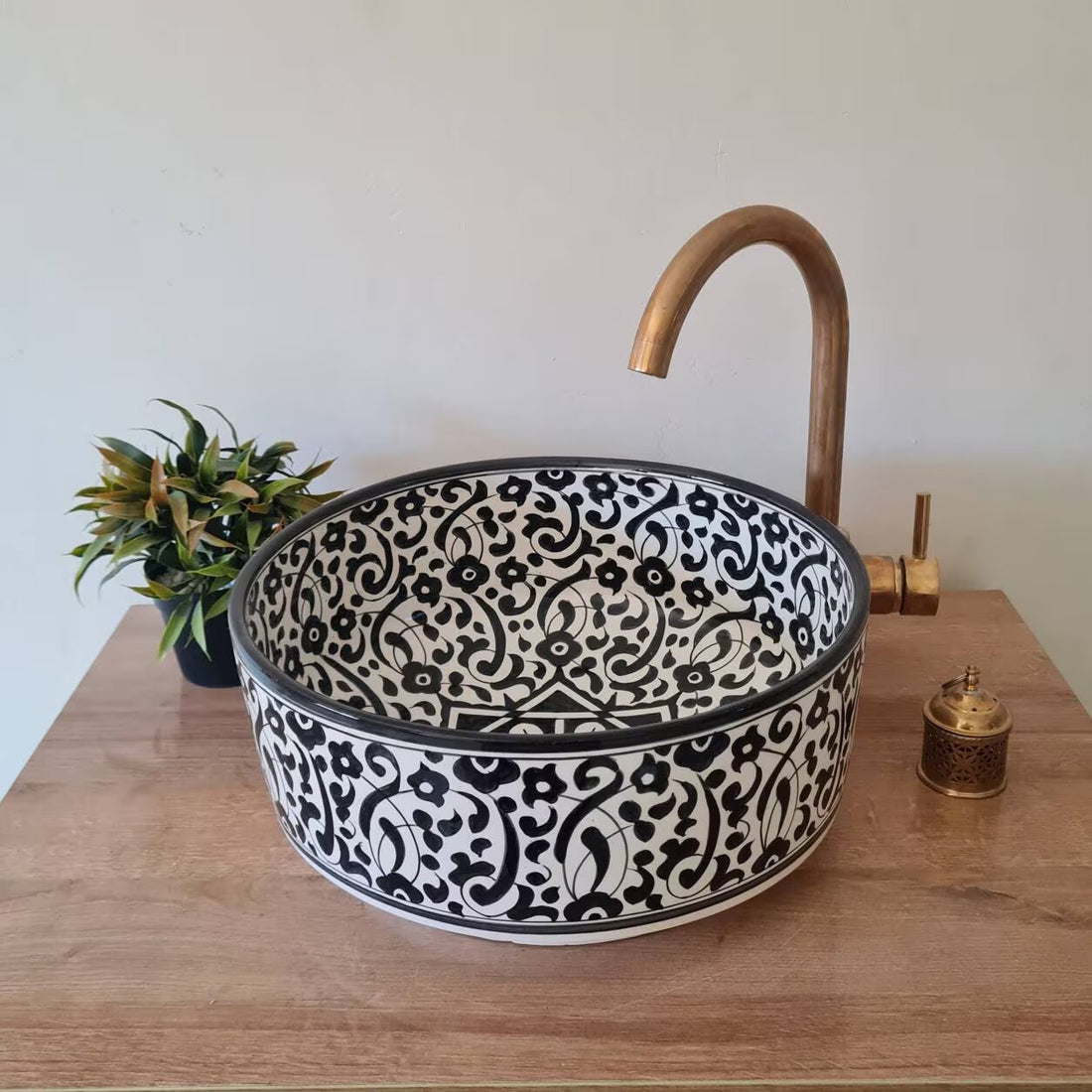 Handmade Moroccan Ceramic Sink #139