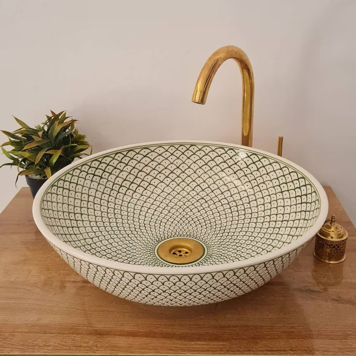 Handmade Moroccan Ceramic Sink #146