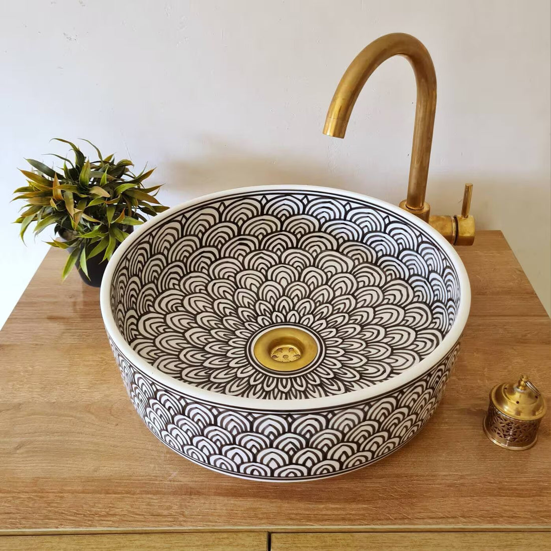  Handmade Moroccan Ceramic Sink #16