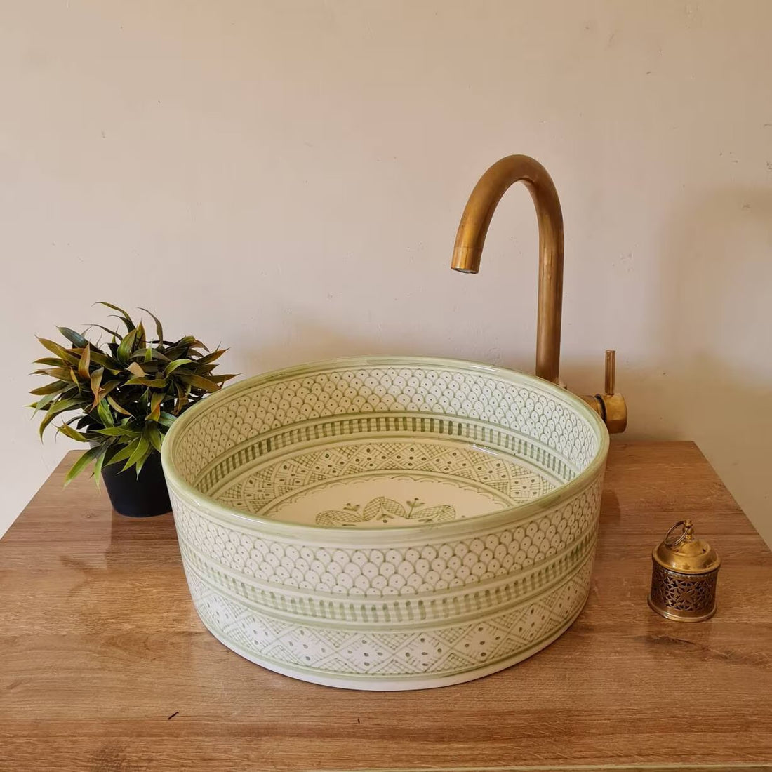 Handmade Moroccan Ceramic Sink #141