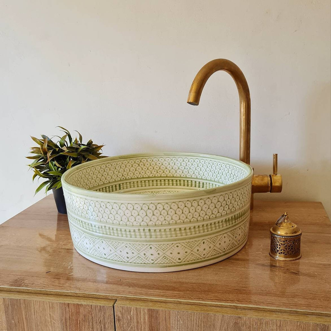 Handmade Moroccan Ceramic Sink #141