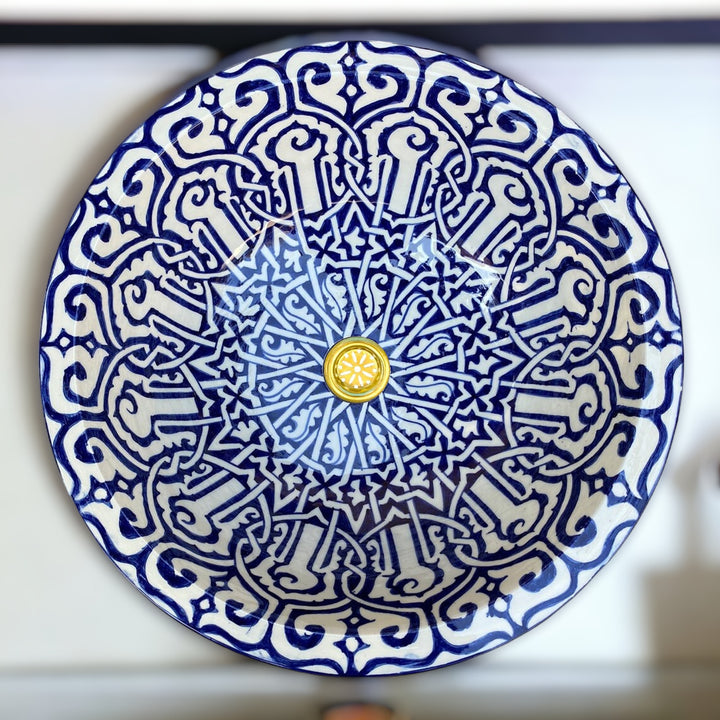 Moroccan sink | moroccan ceramic sink | bathroom sink | moroccan bathroom basin | cloakroom basin | Bleu sink #19