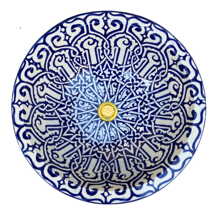 Moroccan sink | moroccan ceramic sink | bathroom sink | moroccan bathroom basin | cloakroom basin | Bleu sink #19