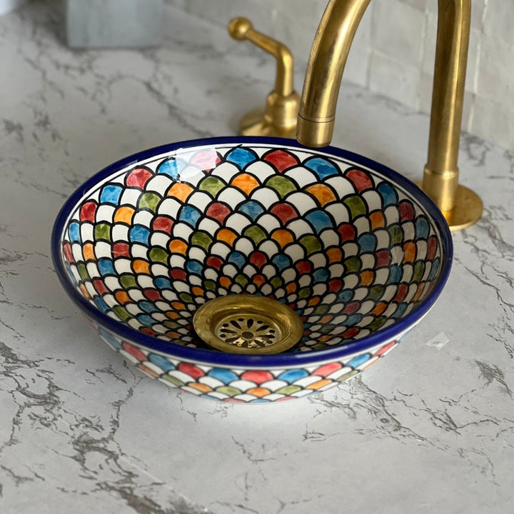 Handmade Moroccan Ceramic Sink #224