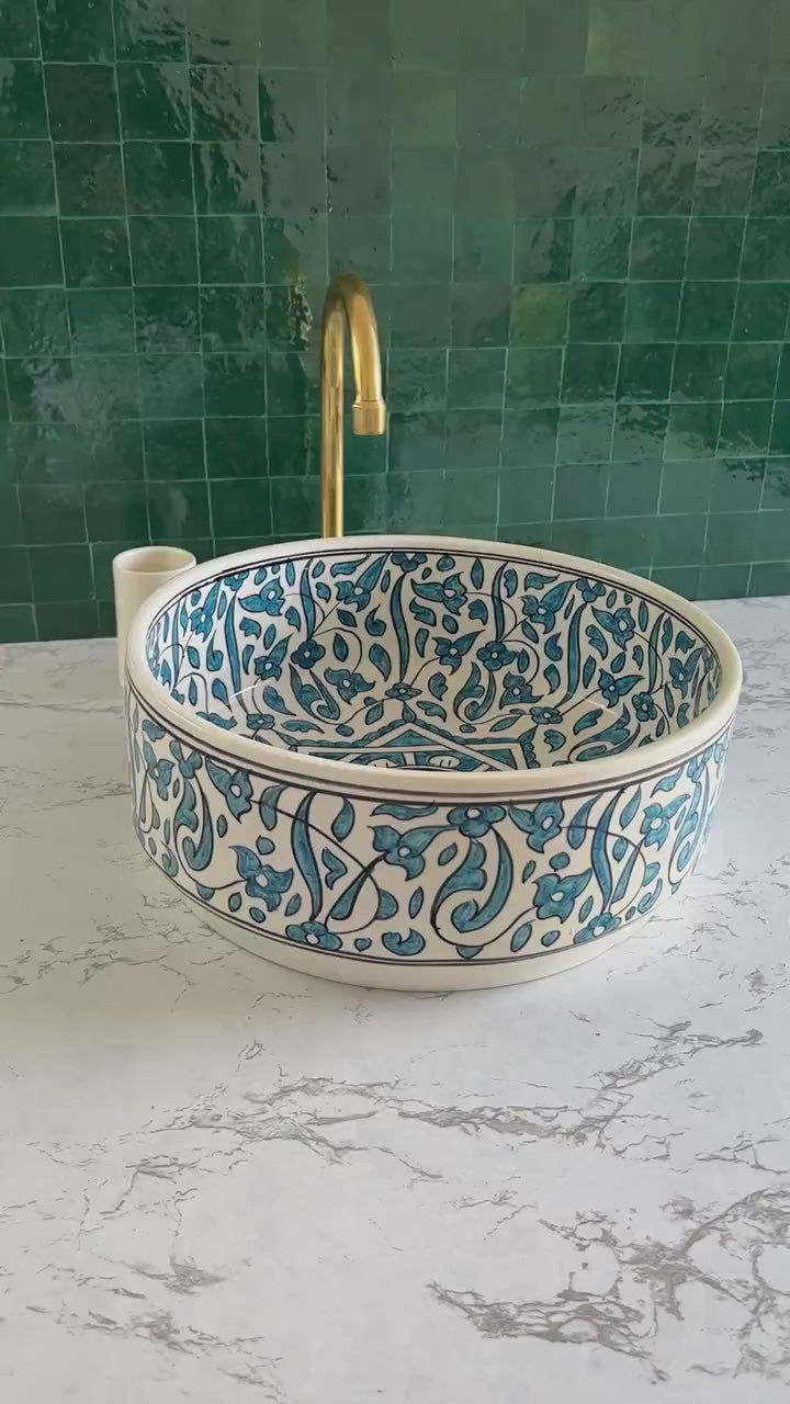 Handmade Moroccan Ceramic Sink #274