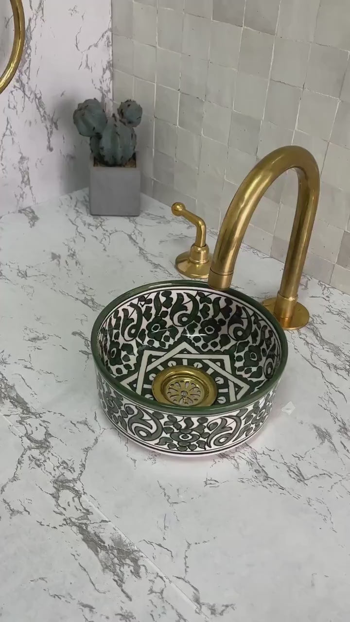  Handmade Moroccan Ceramic Sink #55