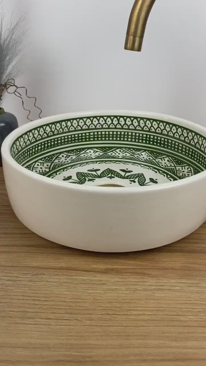 Handmade Moroccan Ceramic Sink #246