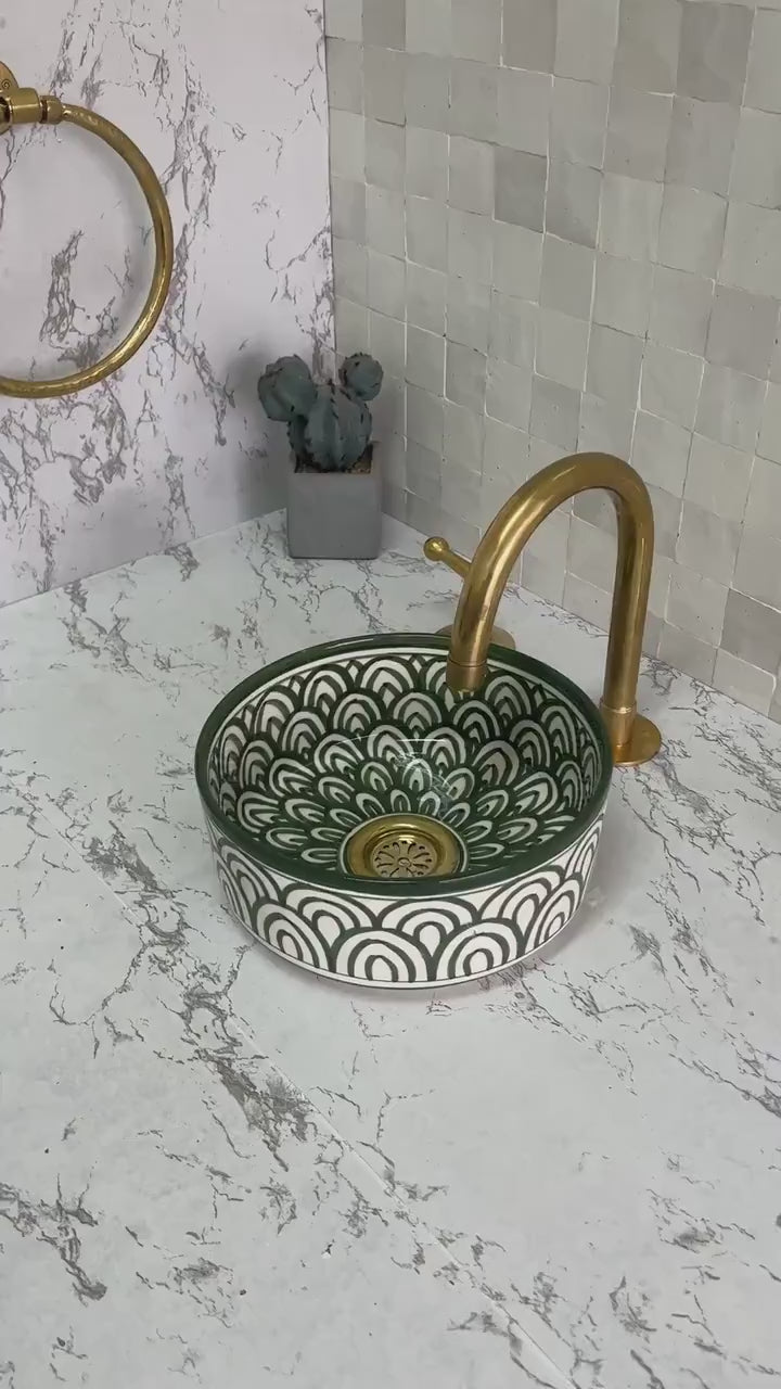 Handmade Moroccan Ceramic Sink #57B