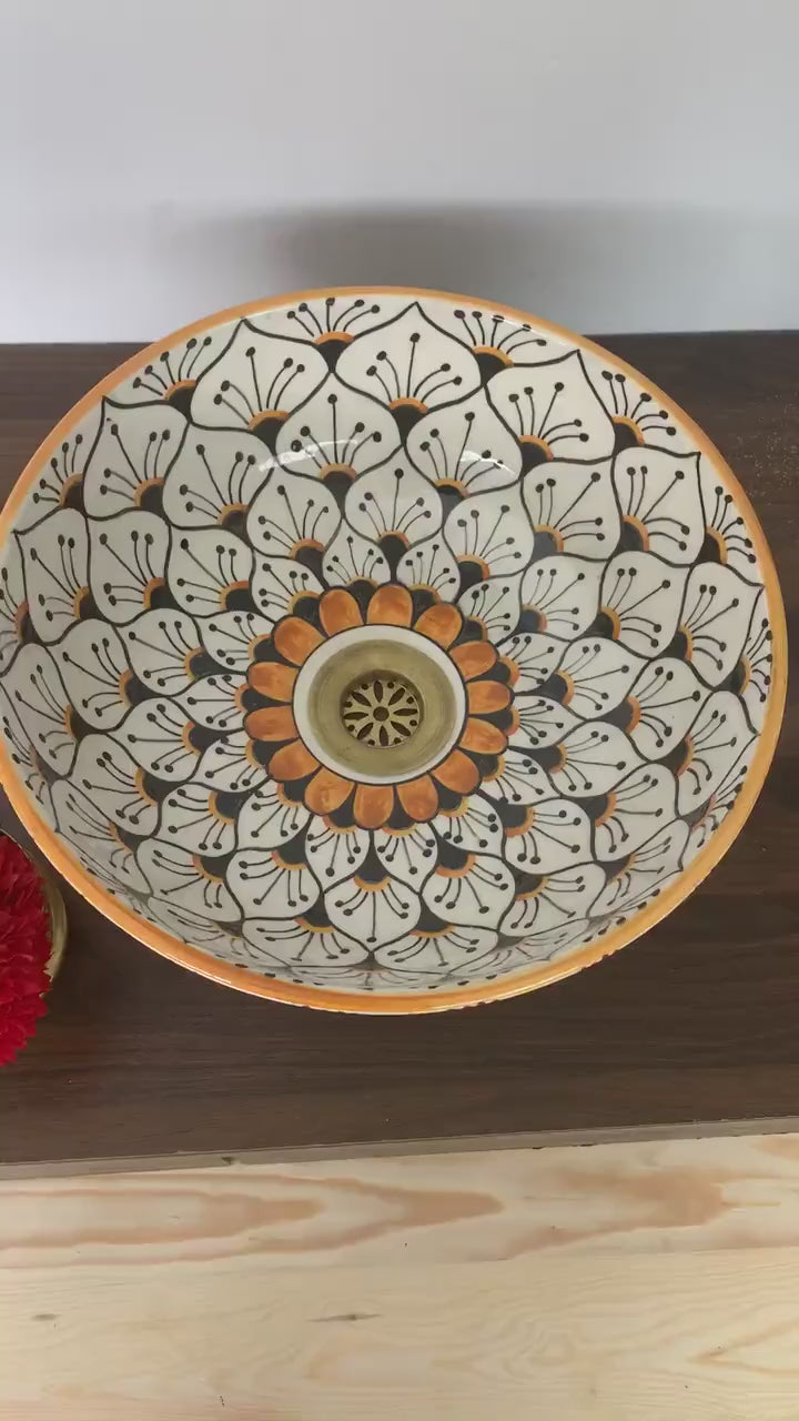 Handmade Moroccan Ceramic Sink #30