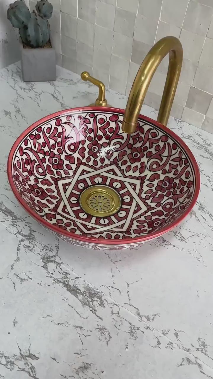  Handmade Moroccan Ceramic Sink #35