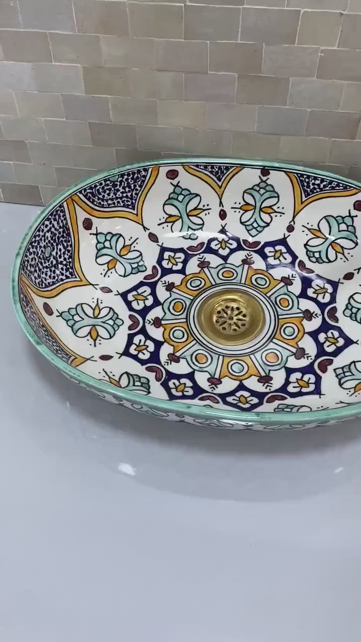 Handcrafted Oval Ceramic Sink #1