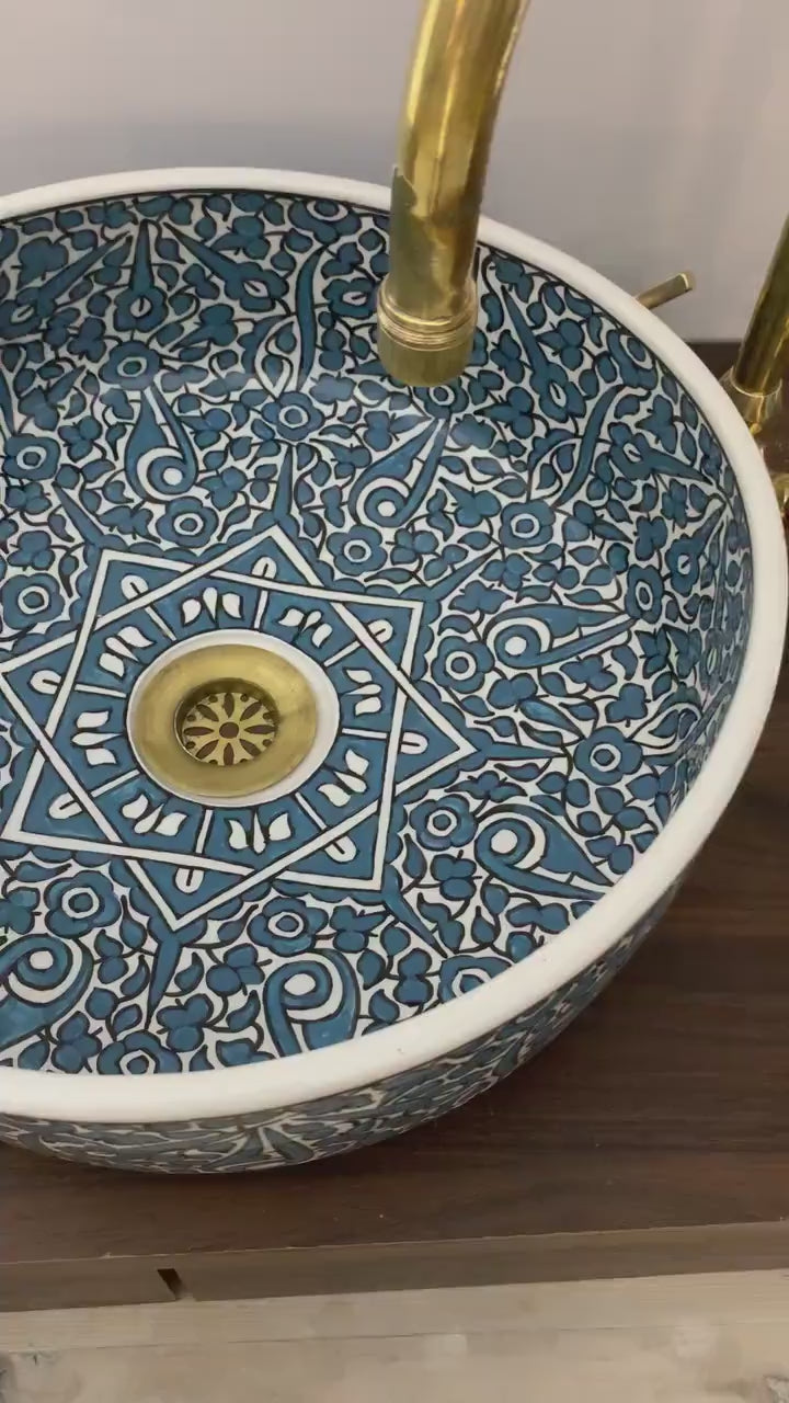 Handmade Moroccan Ceramic Sink #185C