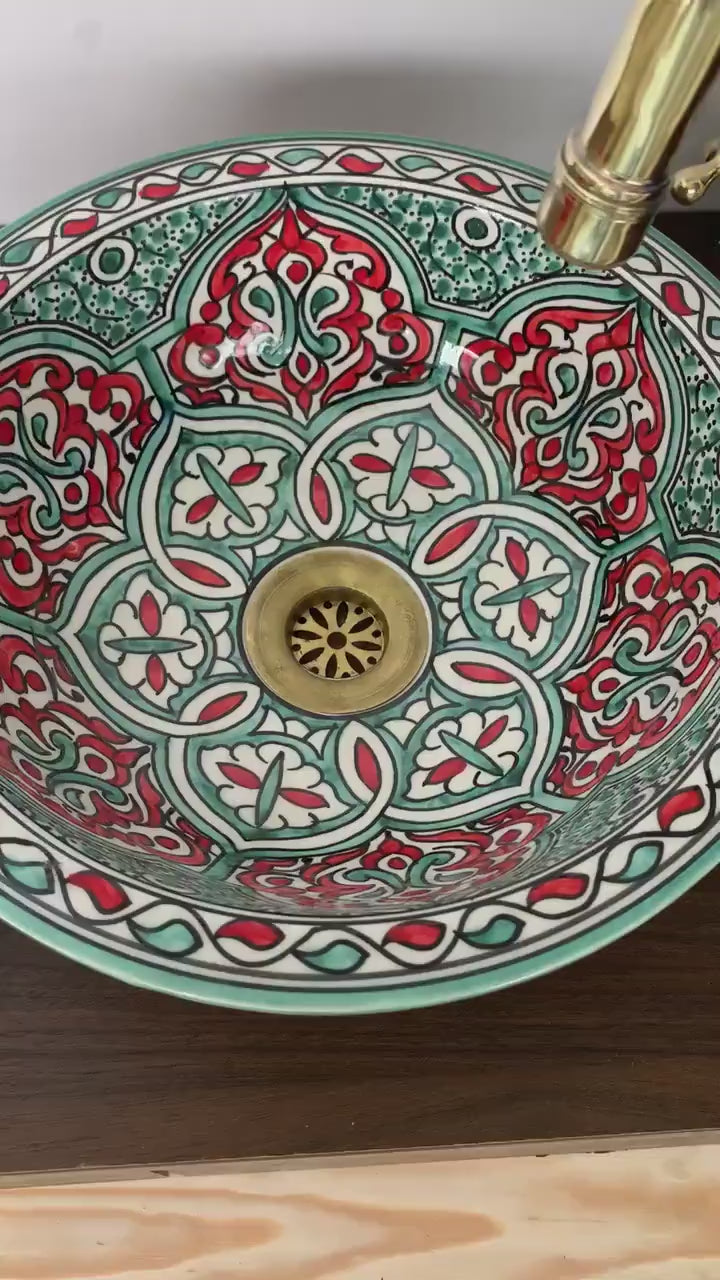  Handmade Moroccan Ceramic Sink #5B