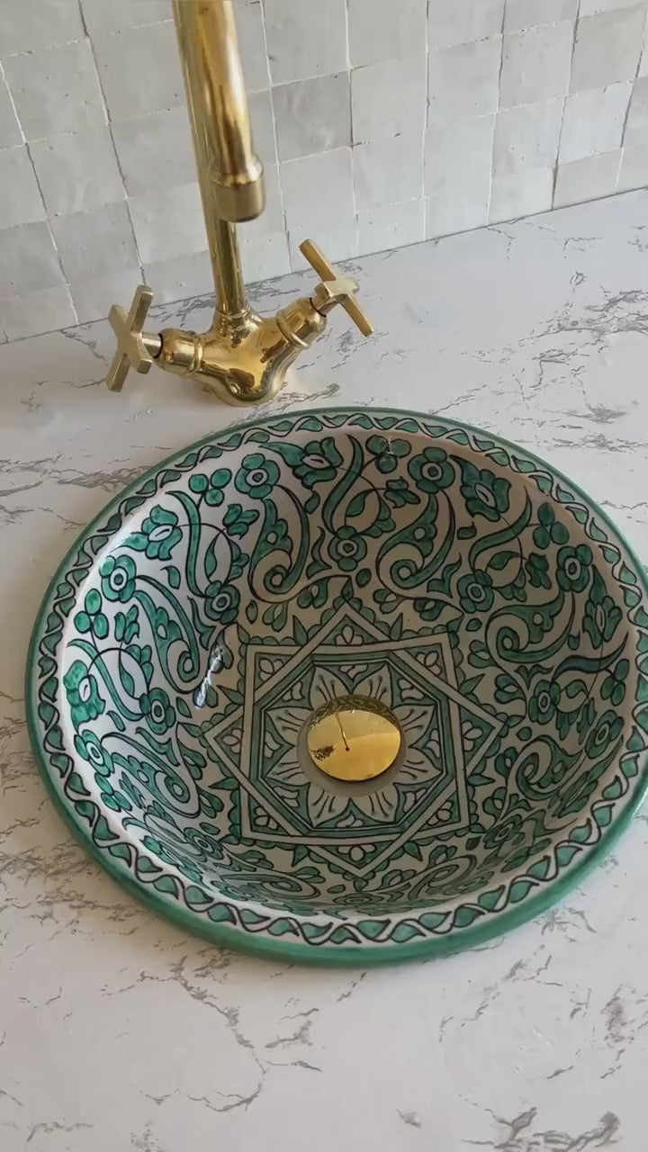 Handmade Moroccan Ceramic Sink #50