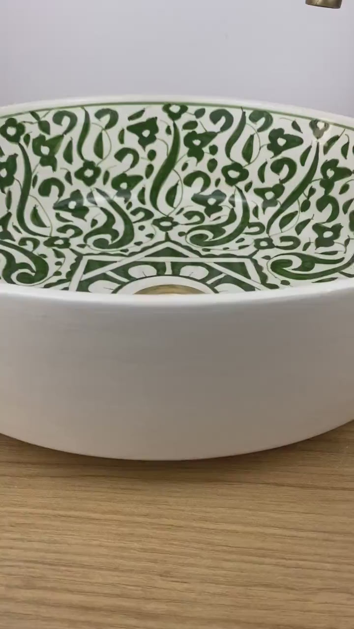 Handmade Moroccan Ceramic Sink #242