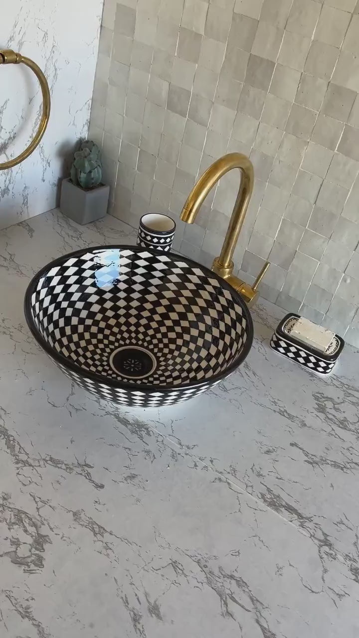  Handmade Moroccan Ceramic Sink #52B
