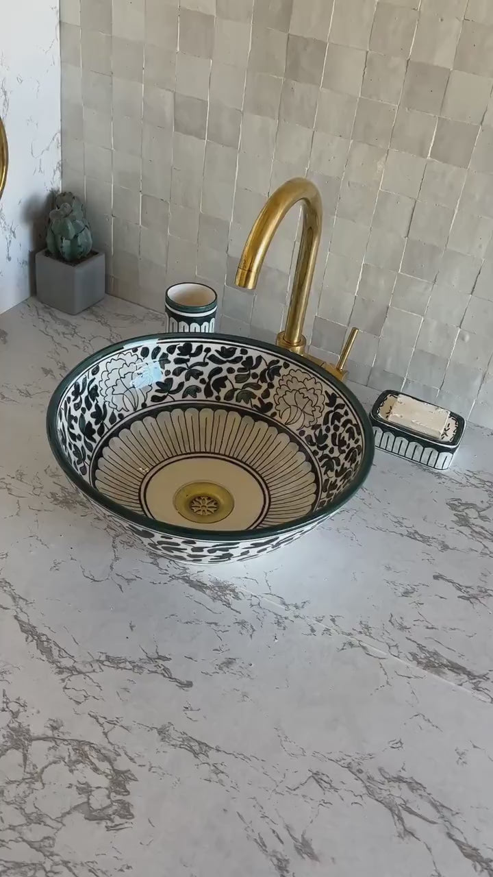 Handmade Moroccan Ceramic Sink #97
