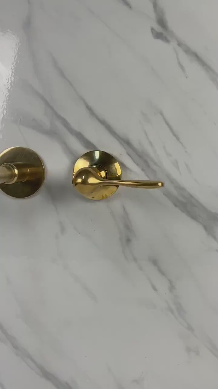 Moroccan Wall Mounted Faucet in Unlacquered Brass - Handmade Moroccan Faucet #14