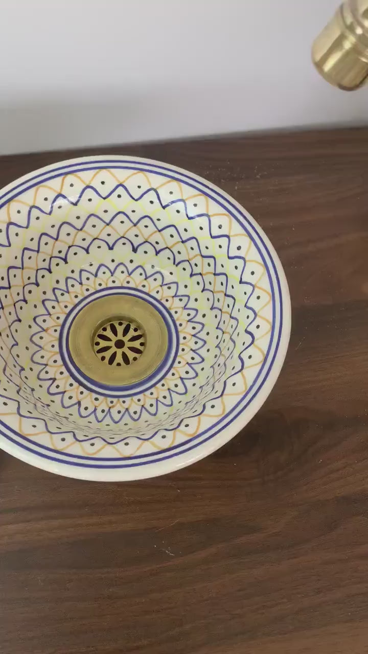 Handmade Moroccan Ceramic Sink #185A