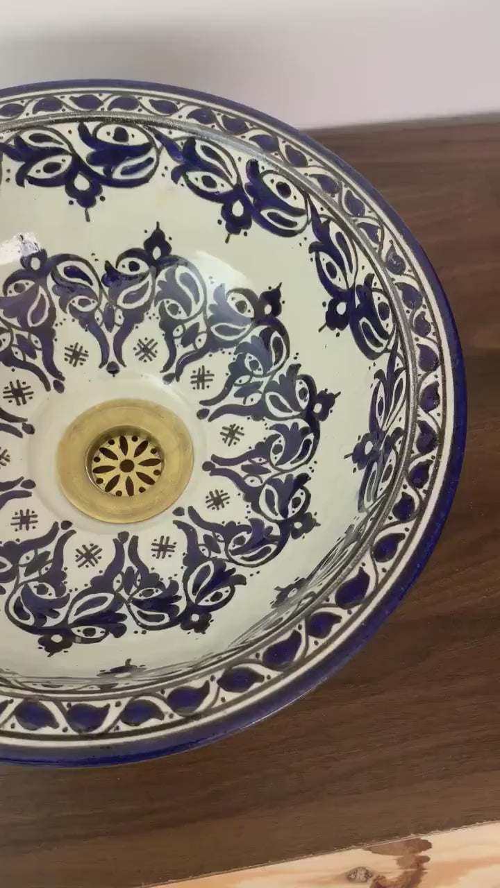 Handmade Moroccan Ceramic Sink #96B