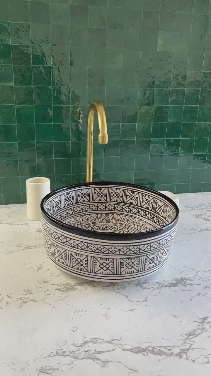 Handmade Moroccan Ceramic Sink #276