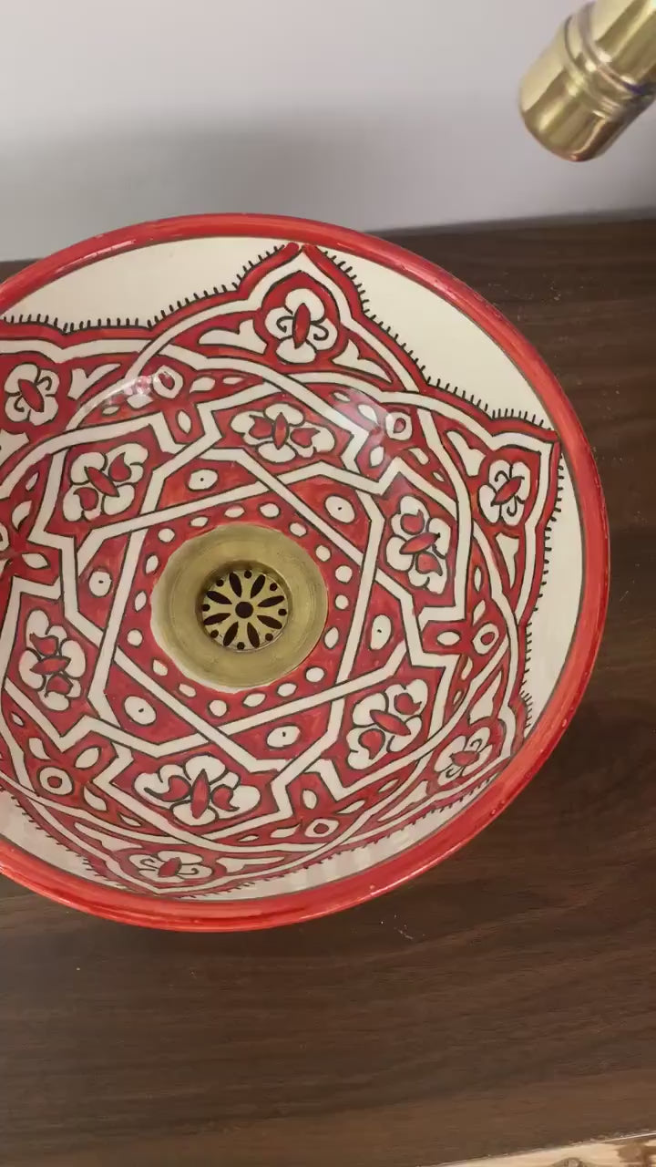 Handmade Moroccan Ceramic Sink #183B