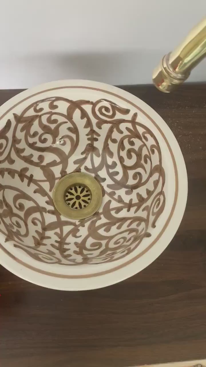 Handmade Moroccan Ceramic Sink #183A