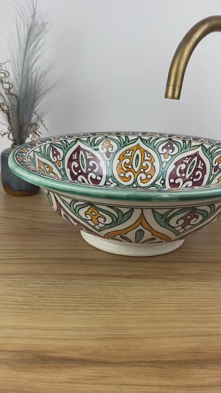 Handmade Moroccan Ceramic Sink #269