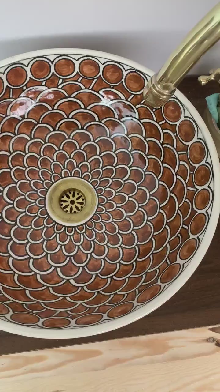Handmade Moroccan Ceramic Sink #140