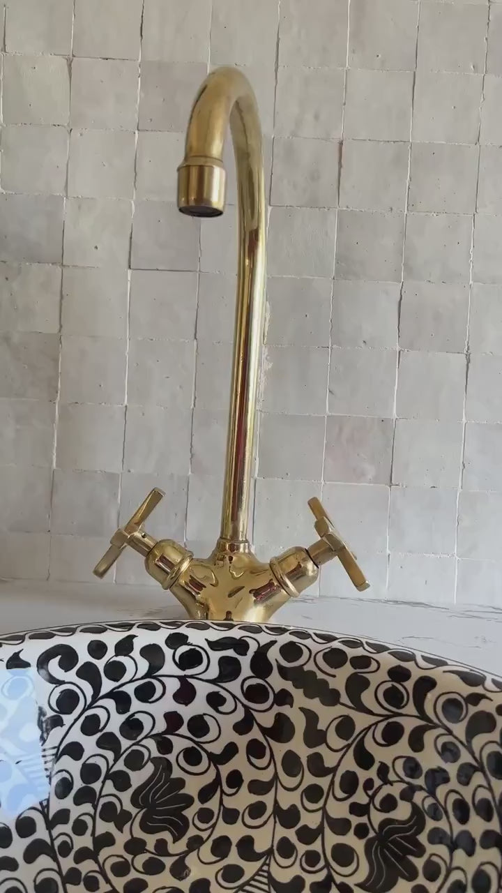 Moroccan Faucet in Unlacquered Brass - Handmade Moroccan Faucet - Brass Faucet #5
