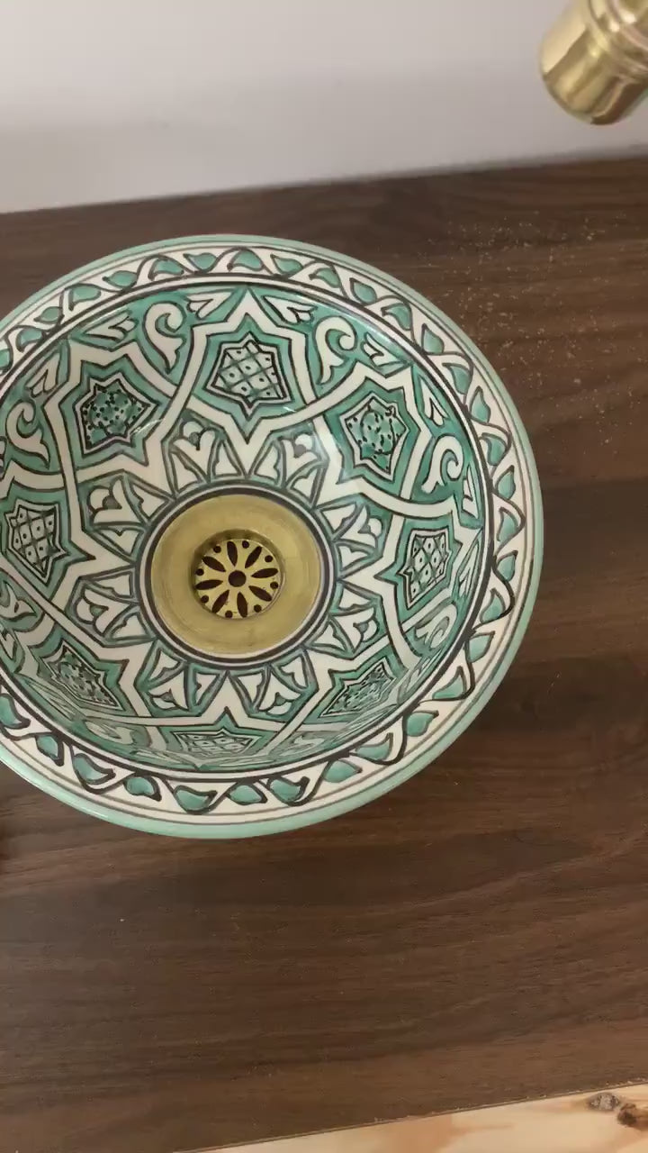 Handmade Moroccan Ceramic Sink #204