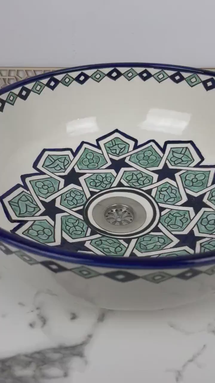 Handmade Moroccan Ceramic Sink #44