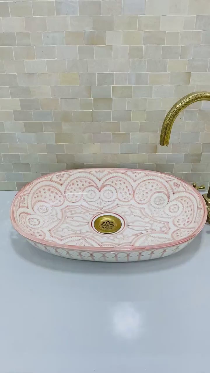 Handcrafted Oval Ceramic Sink  #3