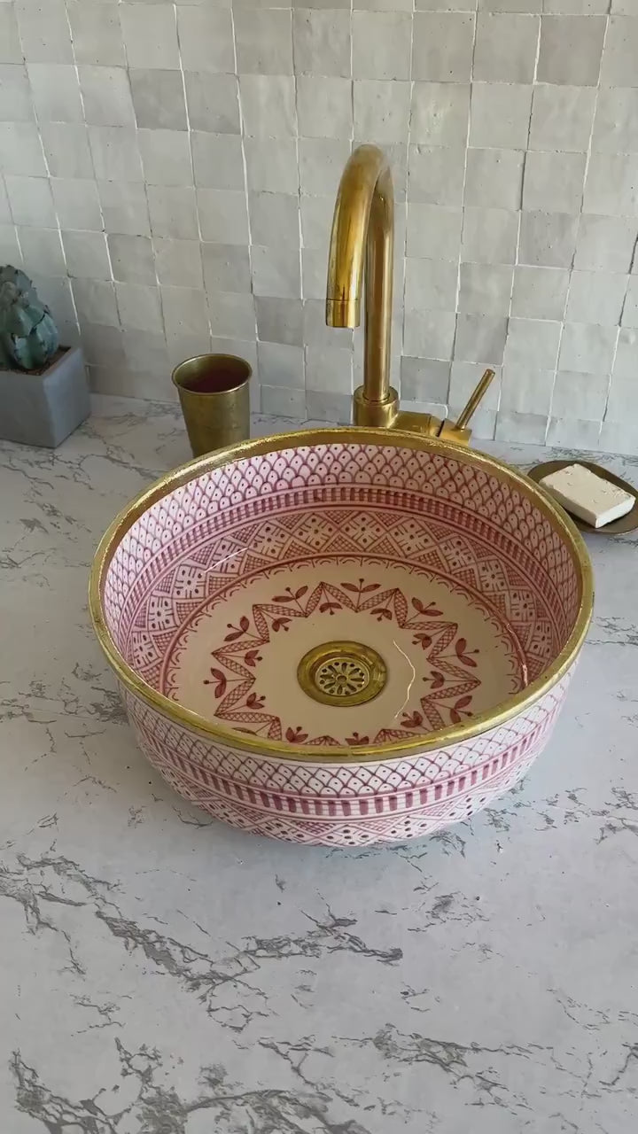  Handmade Moroccan Ceramic Sink #125